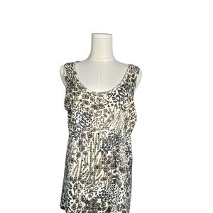 BONGO Animal Print Tank Top - Black and‎ Brown